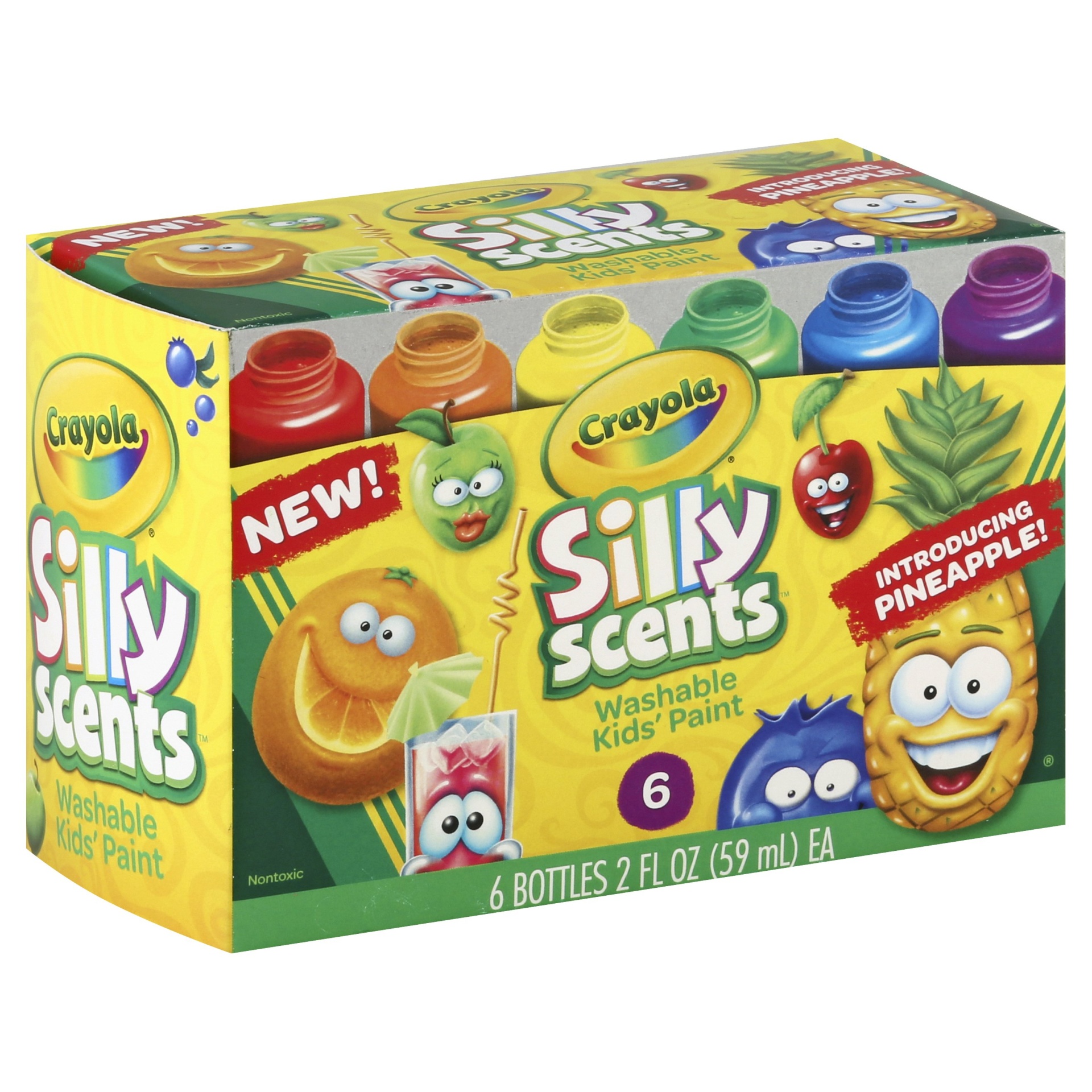 slide 1 of 4, Crayola Silly Scents Washable Kids Paint, 6 ct; 2 fl oz