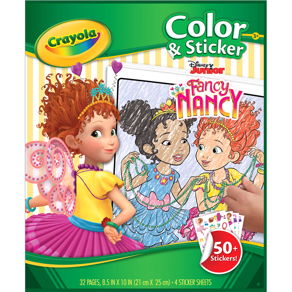 slide 1 of 4, Crayola Fancy Nancy Coloring Pages Sticker Sheets Gift for Girls Ages 3+, 1 ct