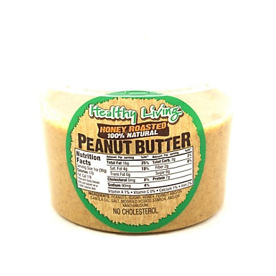 slide 1 of 1, Hampton Farms Healthy Living Honey Roasted Peanut Butter, per lb