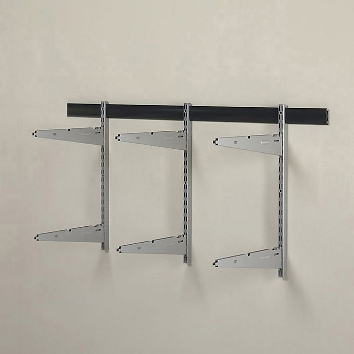 slide 2 of 4, Rubbermaid FastTrack Garage D-Shelf Bracket with Clips, 16 in