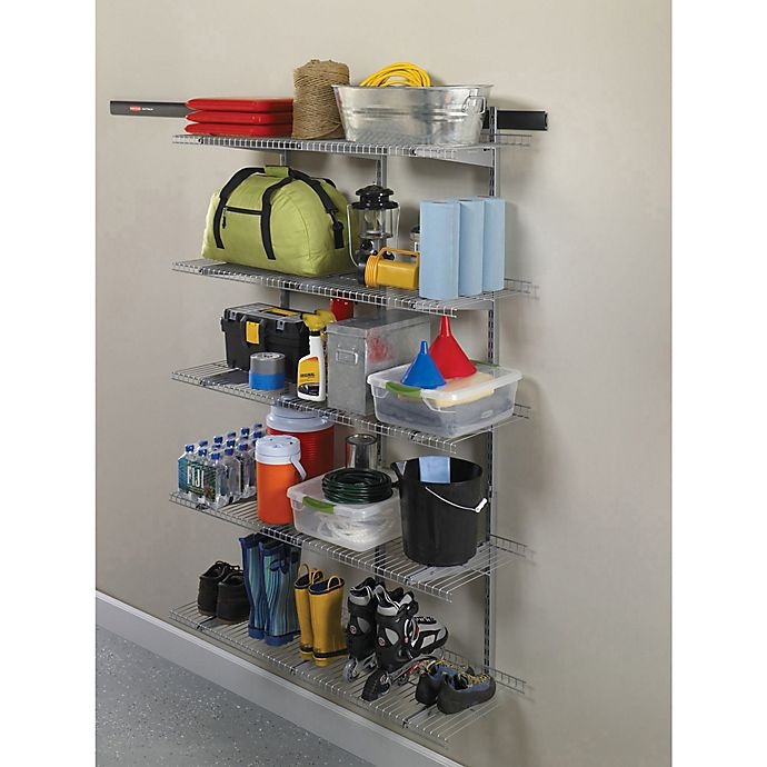 slide 3 of 3, Rubbermaid FastTrack Garage Wire Shelf, 48 in x 16 in