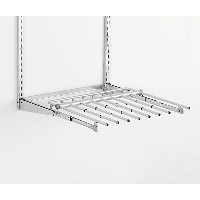 slide 2 of 2, Rubbermaid 7-Rod Sliding Pants Rack for Closet Organizer - White, 1 ct