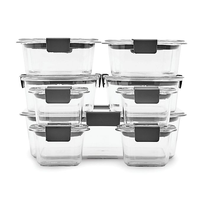 slide 2 of 10, Rubbermaid Brilliance Food Storage Container Set, 22 ct