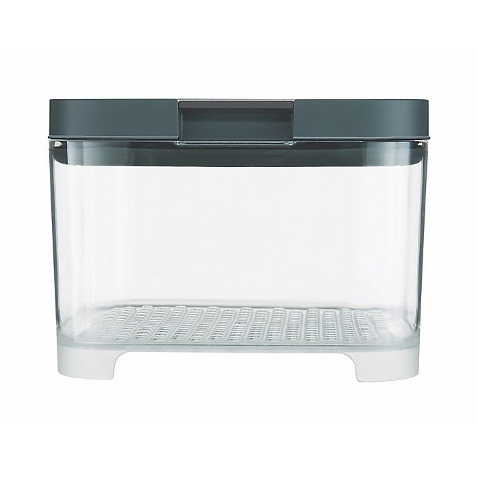 slide 4 of 4, Rubbermaid Freshworks Countertop Medium Produce Container with Lid - Grey/Clear, 1 ct