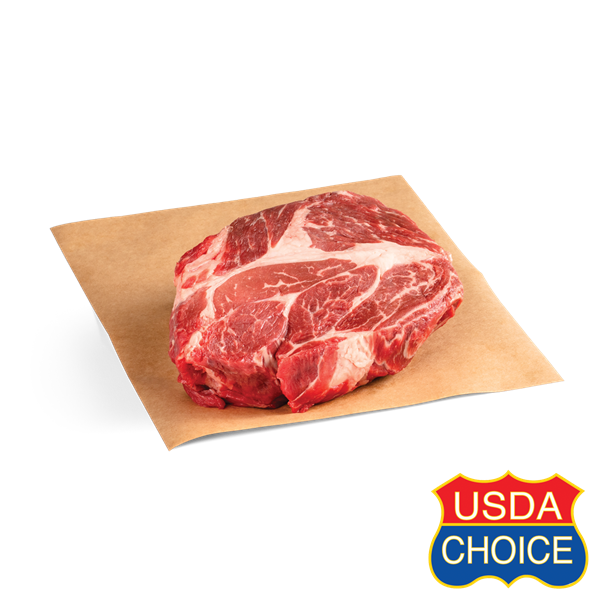 slide 1 of 1, Hy-Vee Choice Reserve Beef Boneless Chuck Eye Steak, per lb