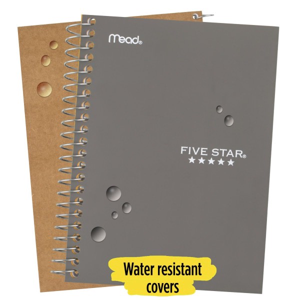 slide 4 of 4, Five Star Notebook, 1-Subject, 4-3/8" X 7, College Rule, 100 Sheets, Gray, 100 ct
