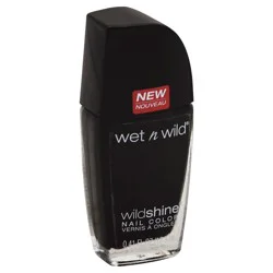 Wet n Wild Wild Shine Nail Color, Black Creme