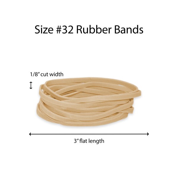 slide 3 of 4, Office Depot Brand Rubber Bands, #32, Crepe, Bag, 1 lb