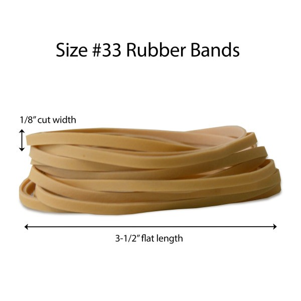 slide 2 of 4, Office Depot Brand Rubber Bands, #33, 0.25 lb