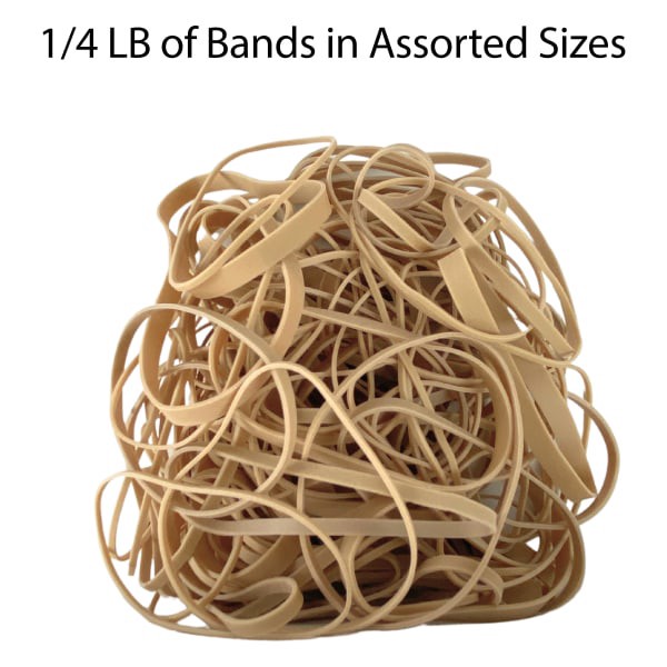 slide 3 of 3, Office Depot Brand Rubber Bands, #54, Assorted Sizes, 1/4 lb. bag, 1 ct