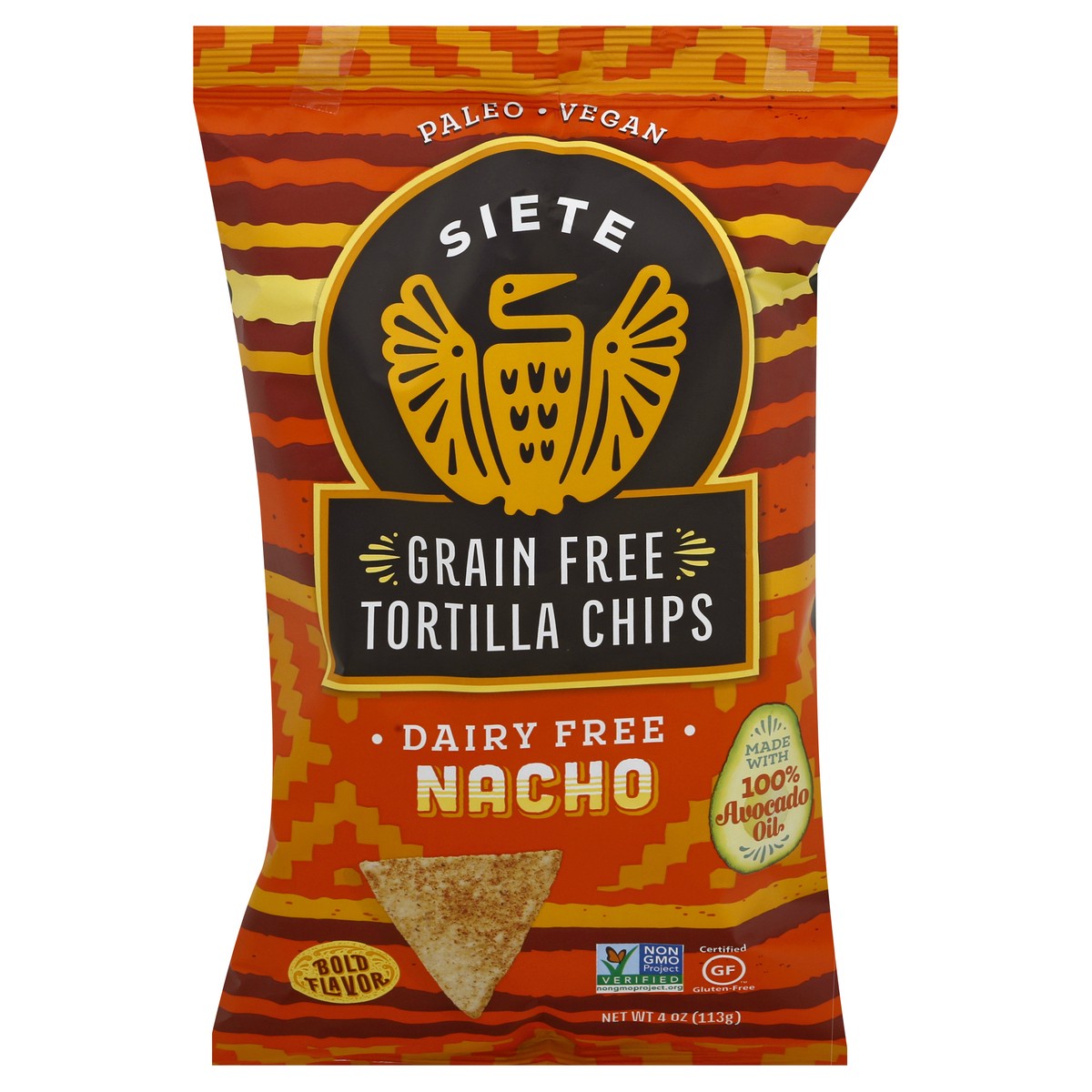 slide 1 of 9, Siete Grain Free Nacho Tortilla Chips 4 oz, 4 oz