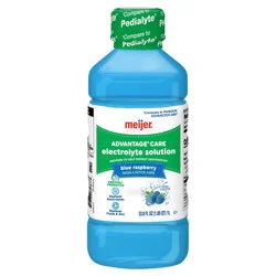 Meijer Advantage Care Electrolyte Solution, Blue Raspberry, With Prevital Prebiotics, 1 Liter