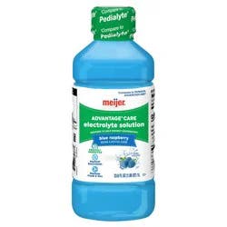 Meijer Advantage Care Electrolyte Solution, Blue Raspberry, With Prevital Prebiotics, 1 Liter