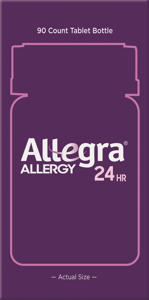 slide 4 of 7, Allegra Value Pack Tablets 180 mg Allergy Relief 90 ea, 90 ct