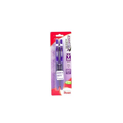 slide 1 of 1, Pentel Energel-X Medium Point Violet Retractable Liquid Gel Pens, 2 ct