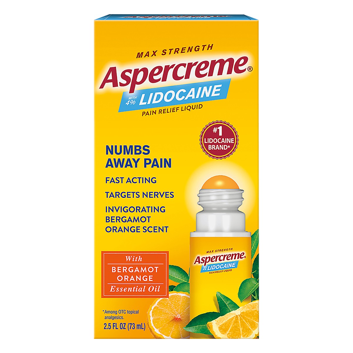 slide 1 of 9, Aspercreme Essential Oil Roll On Orange, 2.5 fl oz