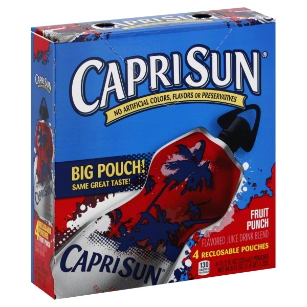 slide 1 of 6, Capri Sun Fruit Punch Juice Drink - 4 ct; 11.2 fl oz, 4 ct; 11.2 fl oz