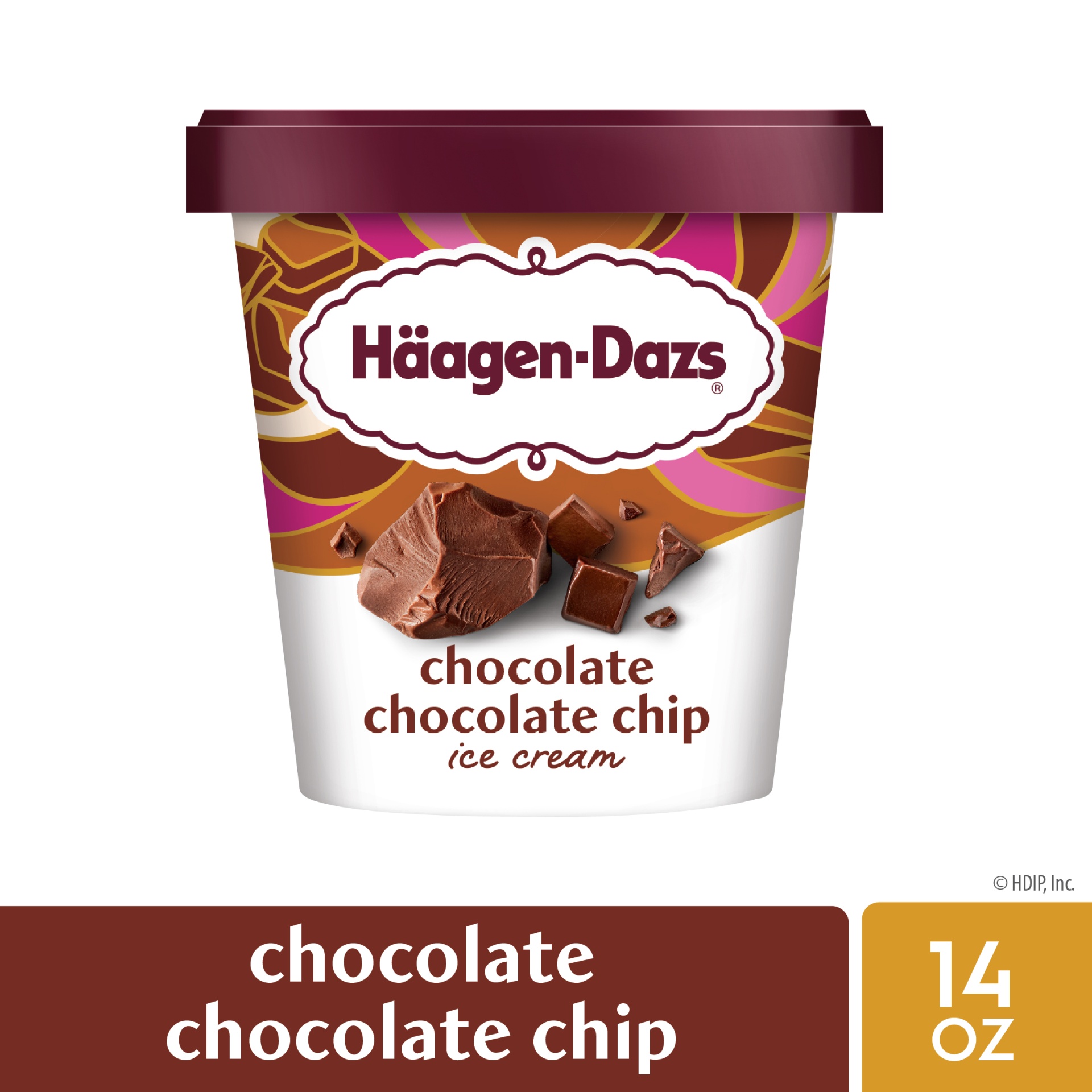 slide 1 of 7, Haagen Dazs Chocolate Chocolate Chip Ice Cream, 14 fl oz