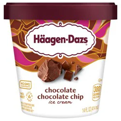 HAAGEN-DAZS Ice Cream, Chocolate Chocolate Chip, 14 fl. oz. Cup | No GMO Ingredients | No rBST | Gluten Free