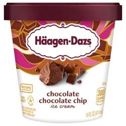 HAAGEN-DAZS Ice Cream, Chocolate Chocolate Chip, 14 fl. oz. Cup | No GMO Ingredients | No rBST | Gluten Free
