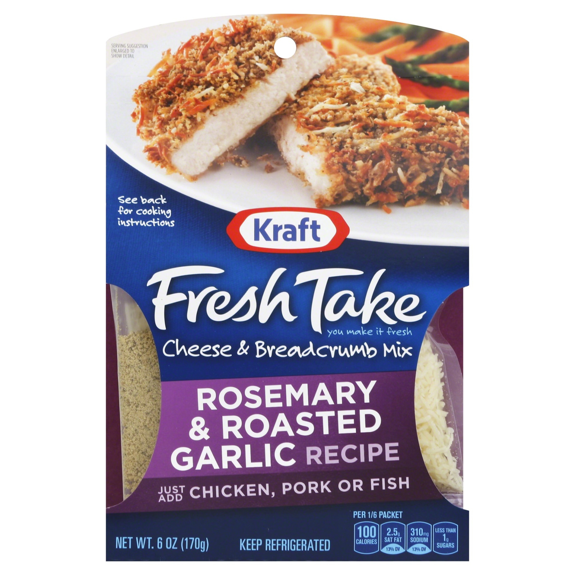 slide 1 of 1, Kraft Fresh Take Rosemary Garlic Breadcrumbs, 6 oz