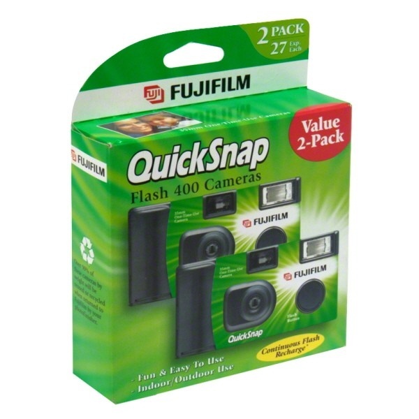 slide 1 of 1, Fujifilm QuickSnap One Time Flash Camera, 2 ct; 35 mm
