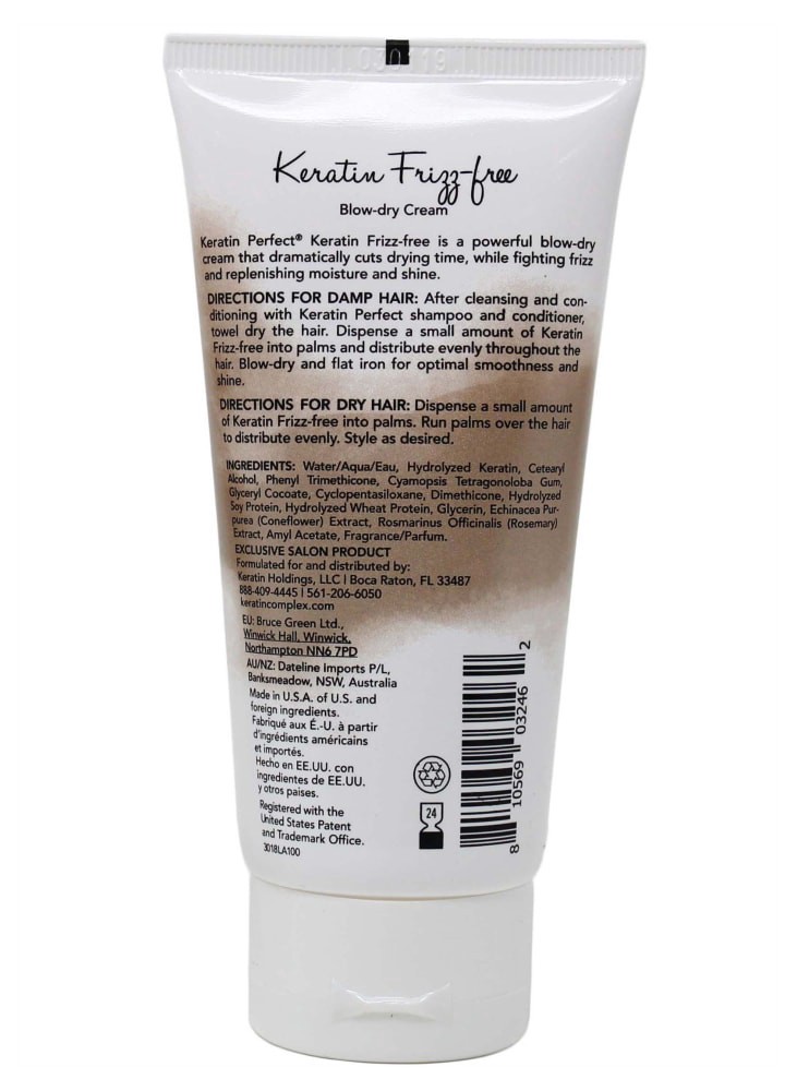 slide 2 of 2, Keratin Perfect Keratin Frizz-Free Blow-Dry Cream, 2.5 oz