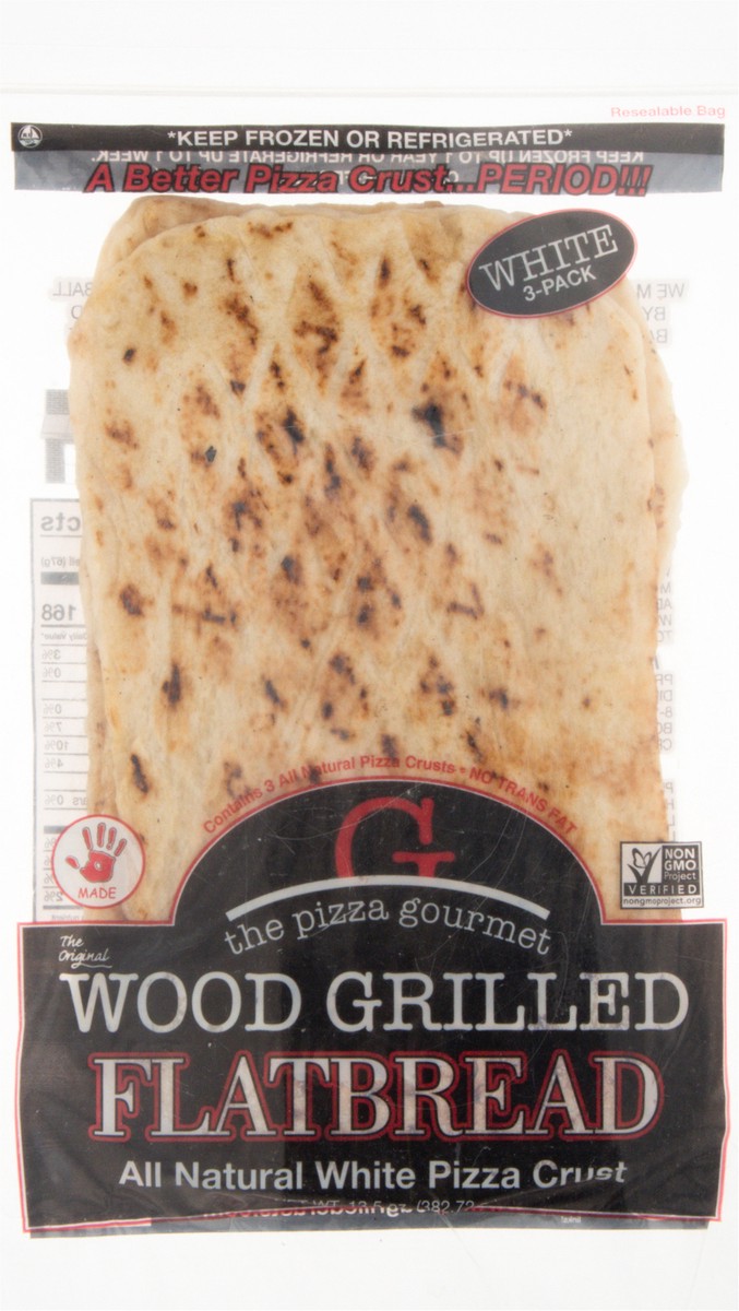 slide 7 of 9, The Pizza Gourmet White Wood Grilled Flatbread 3 ea, 3 ct