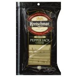 Kretschmar Premium Deli Pre Sliced Pepper Jack Cheese, 8 oz