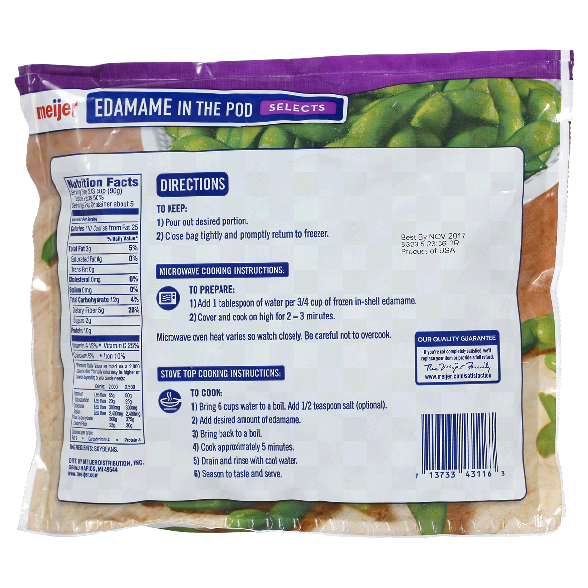 slide 2 of 2, Meijer Edamame in the Shell, 16 oz