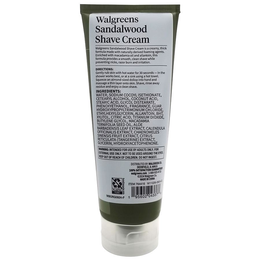 slide 3 of 3, Walgreens Shave Cream, 6 fl oz