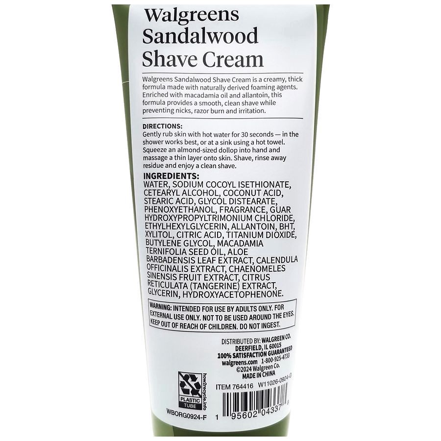 slide 2 of 3, Walgreens Shave Cream, 6 fl oz