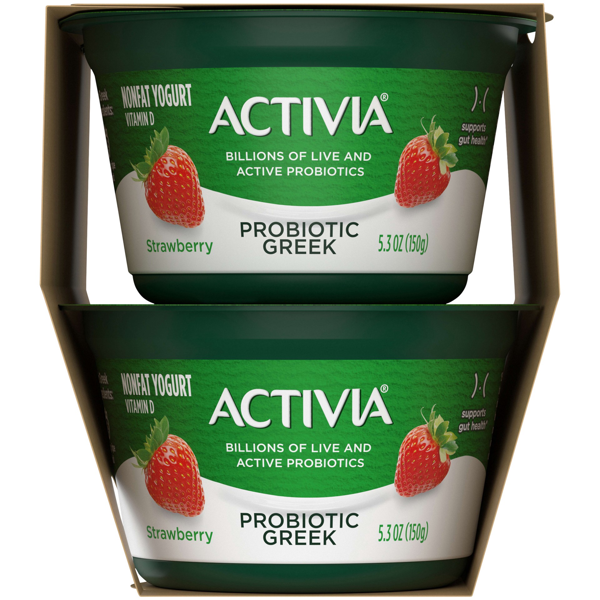 slide 8 of 9, Activia Probiotic Nonfat Greek Yogurt, Strawberry, 5.3 oz., 4 Pack, 5.3 oz