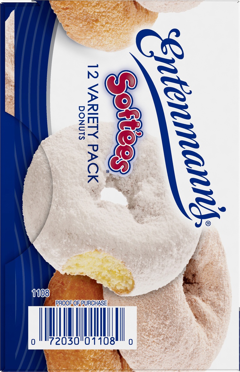 slide 4 of 7, Entenmann's Soft'ees Variety Pack Donuts, 12 count, Plain Donuts, 18.5 oz Box, 12 ct