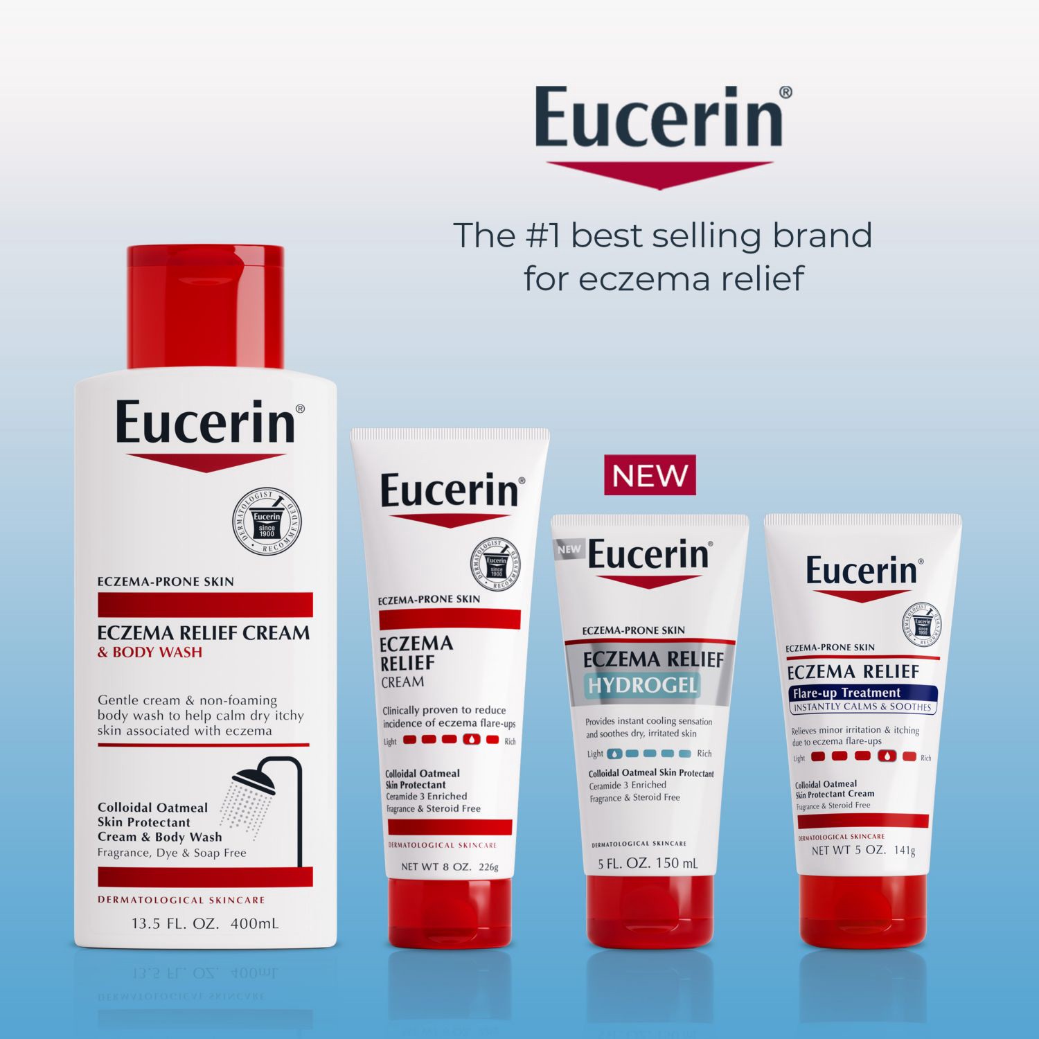 slide 8 of 9, Eucerin Eczema Relief Hydrogel, 5 Oz, 5 oz