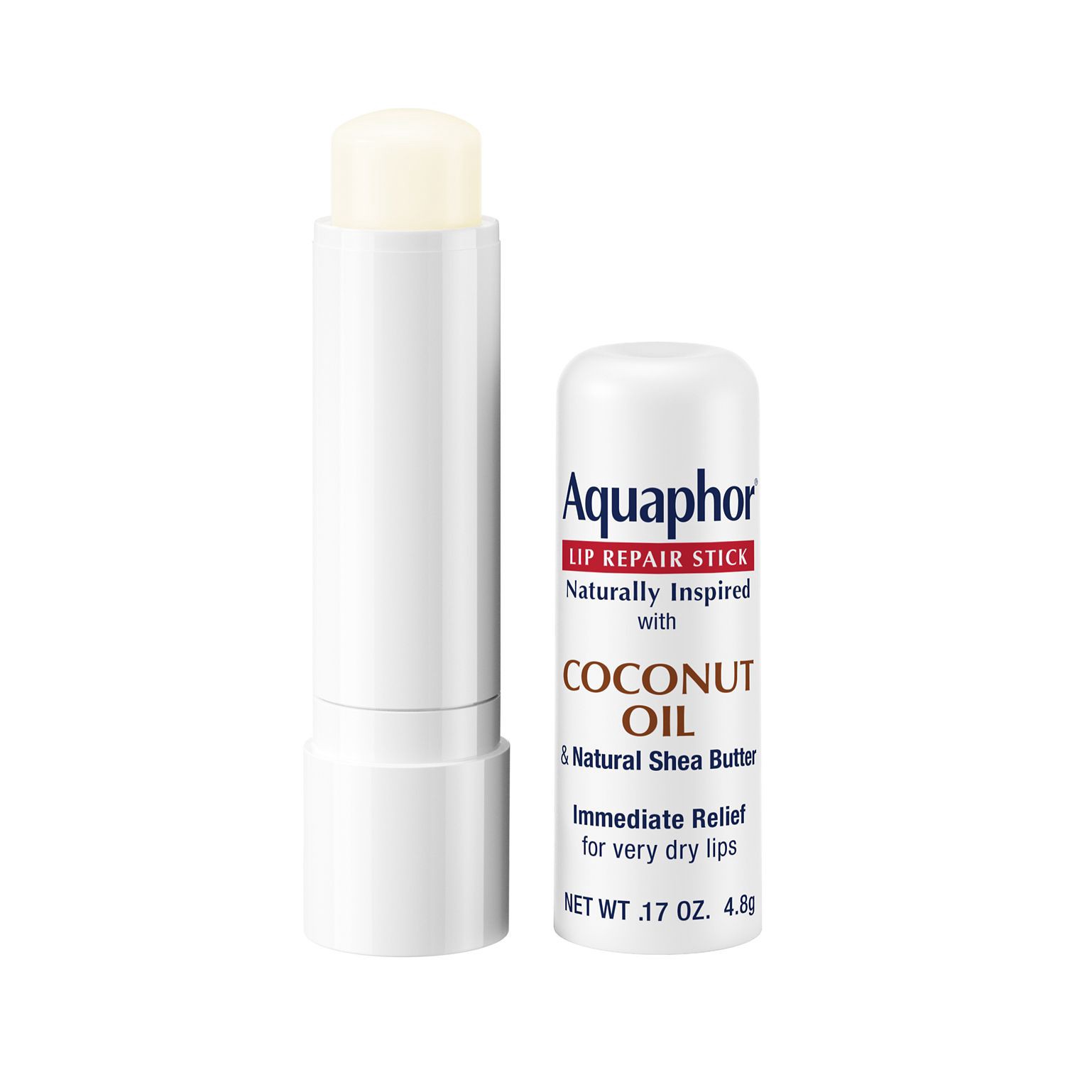 slide 4 of 8, Aquaphor Lip Naturals, Coconut, 0.17 oz