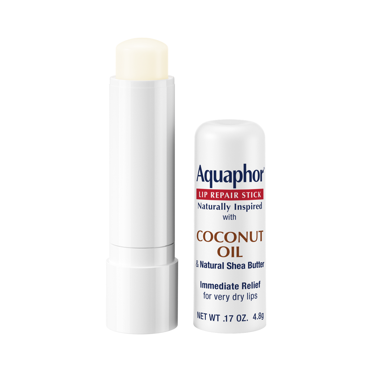 slide 4 of 5, Aquaphor Lip Naturals, Coconut, 2 Ct, 0.17 oz