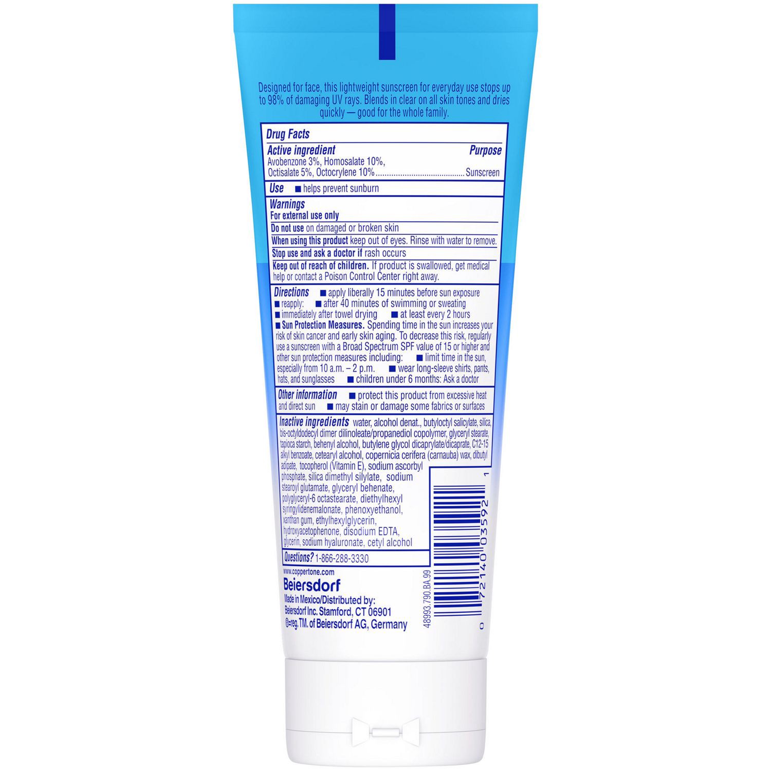 slide 4 of 4, Coppertone Broad Spectrum SPF 45 Complete Face Sunscreen Lotion 1.5 fl oz, 1.5 oz