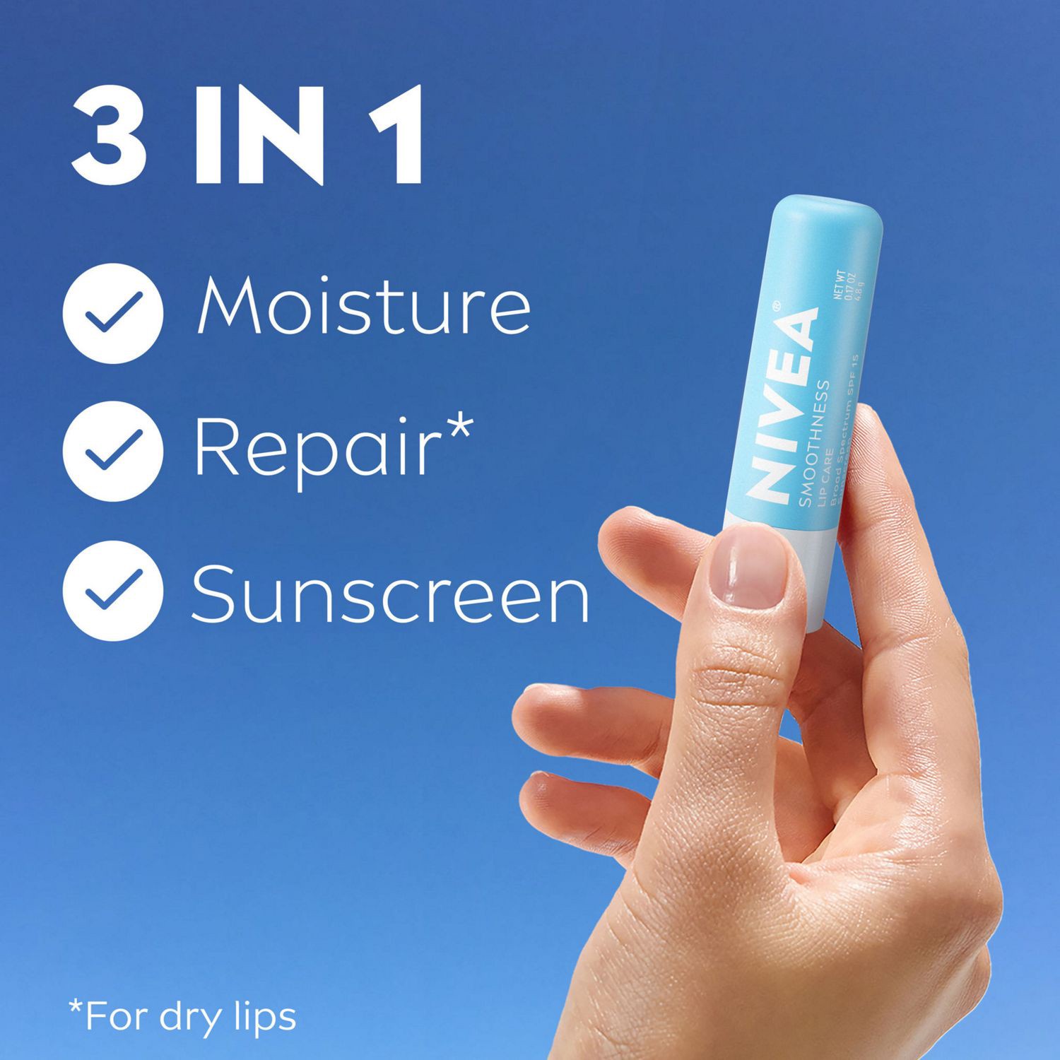 slide 4 of 12, Nivea Lip Care Smoothness (Stick) 2-Pack 0.17Oz, 0.17 oz