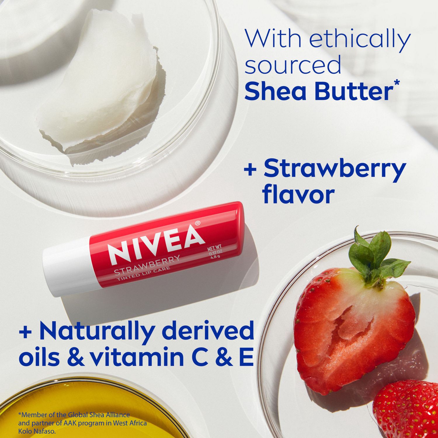 slide 9 of 13, Nivea Lip Care Strawberry (Stick) 2-Pack 0.17Oz, 0.17 oz