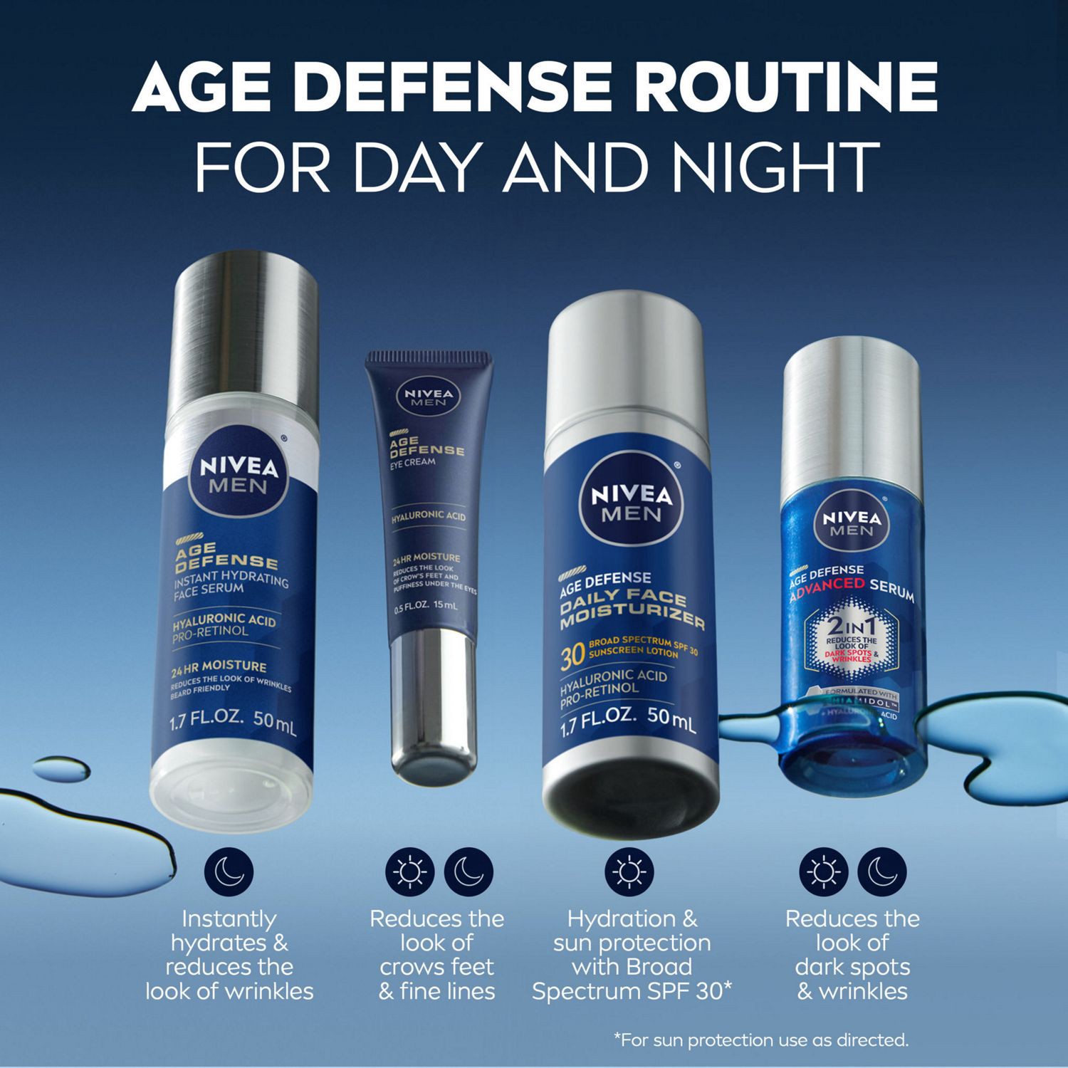 slide 10 of 13, Nivea Men Age Defense Advanced Serum 1 fl oz, 1 fl oz