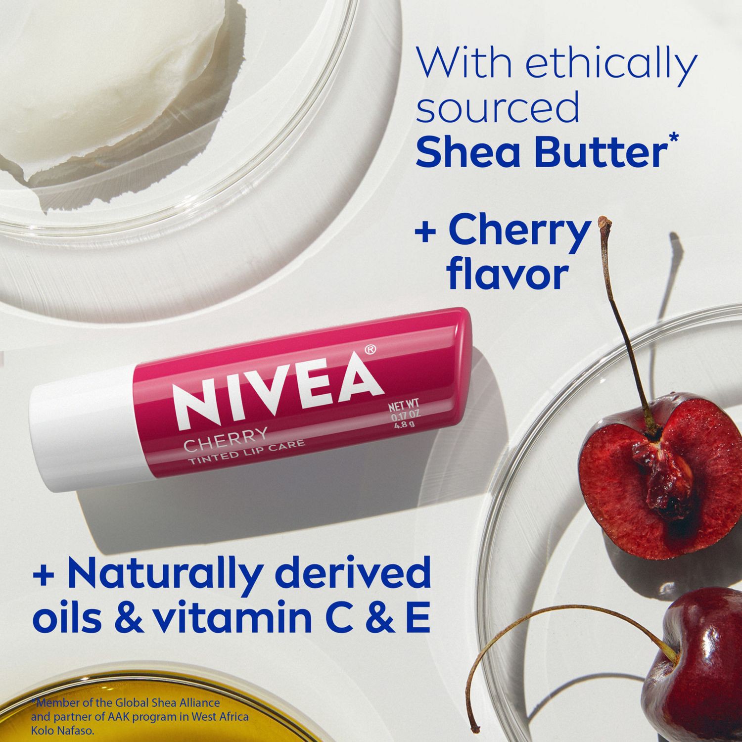 slide 12 of 14, Nivea Lip Care, Cherry, 2 Ct, 0.17 oz