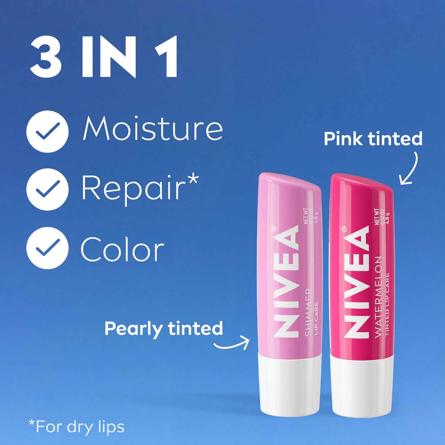 slide 3 of 11, Nivea Lip Care, Pearly And Pink, 2 Ct, 0.17 oz