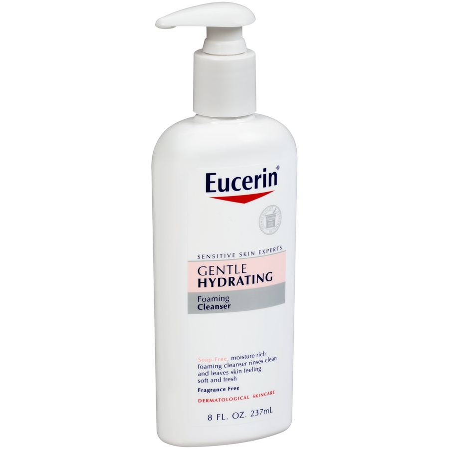 slide 2 of 7, Eucerin Sensitive Skin Gentle Hydrating Cleanser, 8 oz