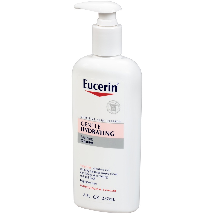 slide 3 of 7, Eucerin Sensitive Skin Gentle Hydrating Cleanser, 8 oz