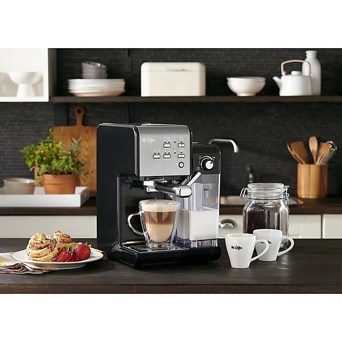 slide 6 of 8, Mr. Coffee One-Touch CoffeeHouse Espresso and Cappuccino Machine - Black Stainless, 1 ct