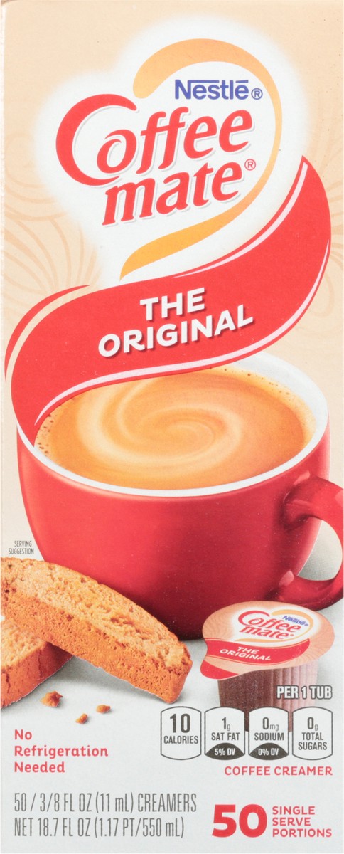 slide 1 of 9, NESTLE COFFEE MATE Coffee Creamer Original, Liquid Creamer Singles, 0.375 fl oz, 50 Count, 18.70 fl oz