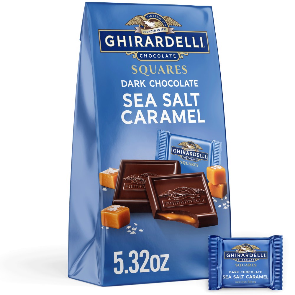 slide 1 of 6, Ghirardelli Dark Sea Salt Caramel Bag - 5.32 oz, 5.32 oz