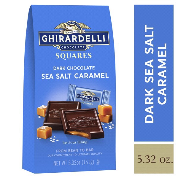 slide 1 of 6, Ghirardelli Dark Sea Salt Caramel Bag - 5.32 oz, 5.32 oz