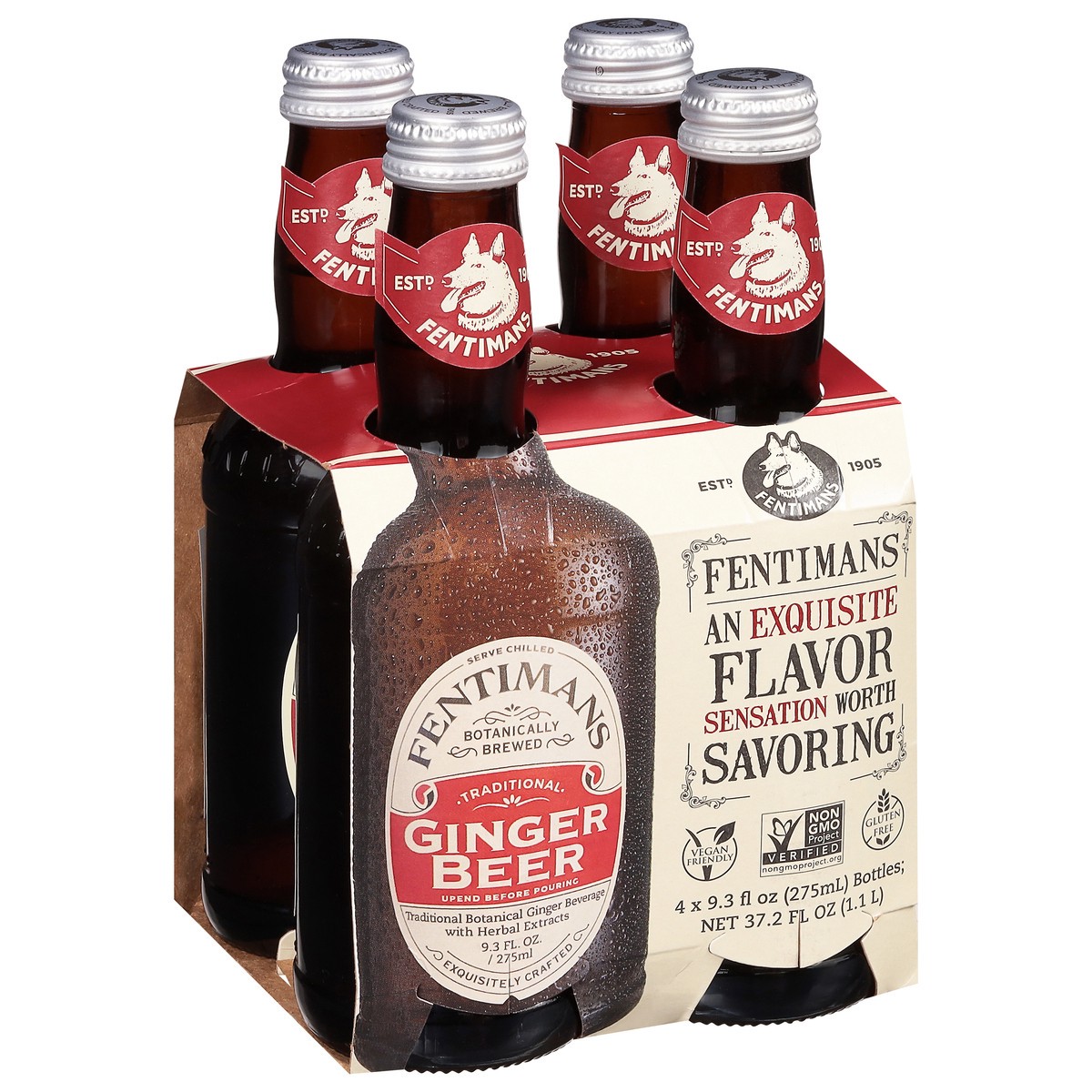slide 5 of 11, Fentimans Ginger Beer 4 - 9.3 fl oz Bottles, 4 ct; 9.3 oz
